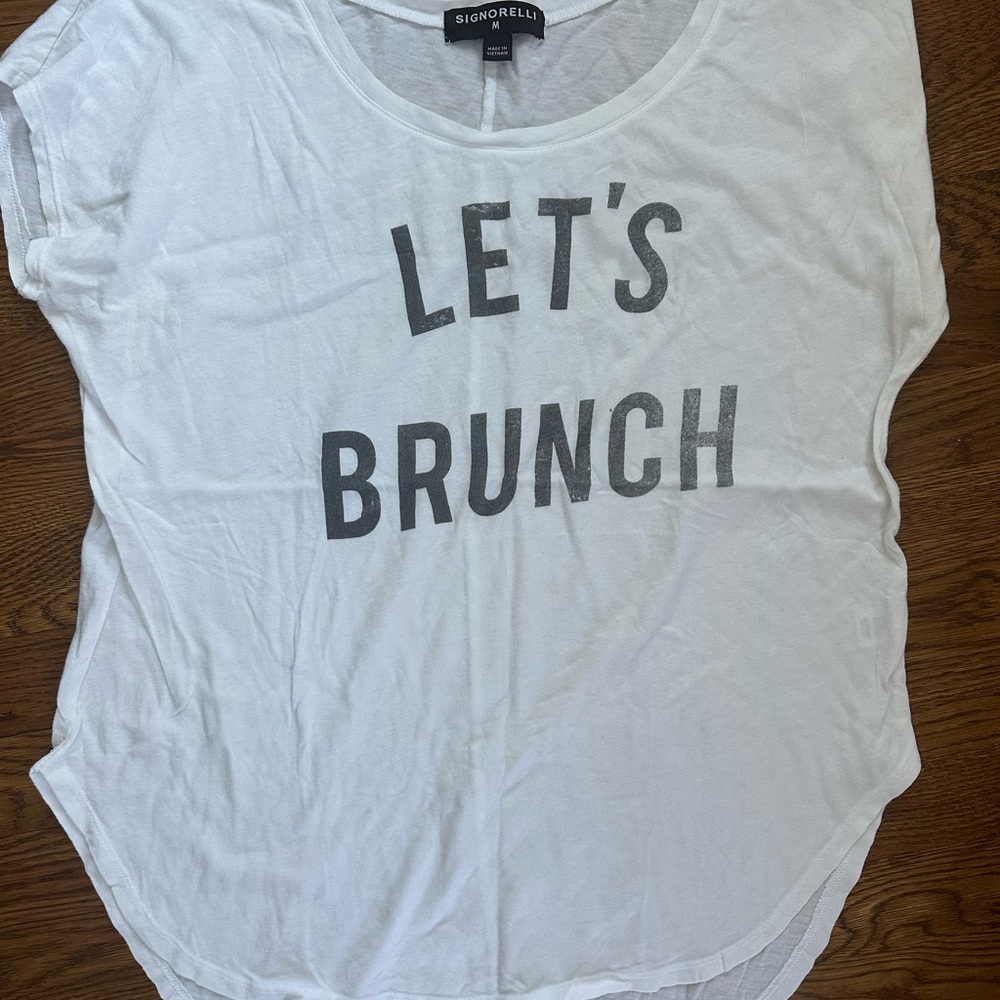 Signorelli White 'Let's Brunch' Tee